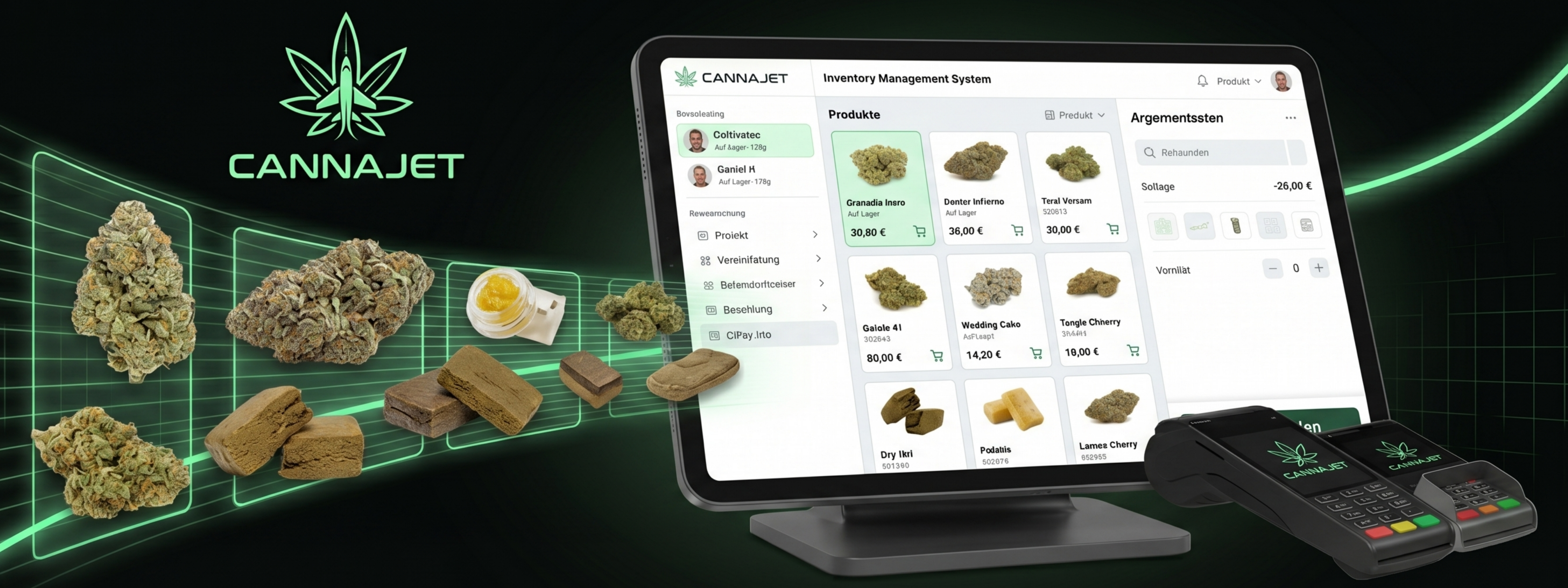 Cannajet POS System Mockup